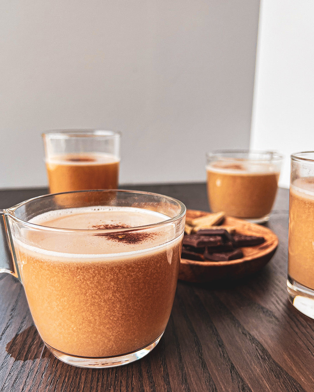 Cacao Hull Tea with Honey & Whipped Coconut Cream