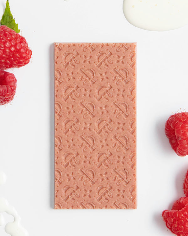 Raspberry Cream Oat Milk White Chocolate - Intrigue Chocolate Co.
